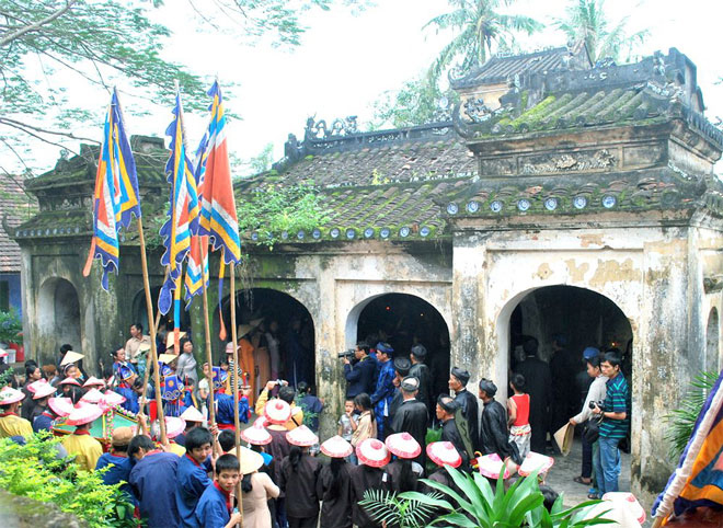 Lễ hội rước Mục đồng ở làng Phong Lệ. (Ảnh tư liệu)