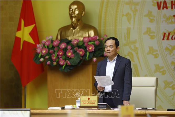 Phó Thủ tướng Trần Lưu Quang phát biểu chỉ đạo. Ảnh: An Đăng/TTXVN