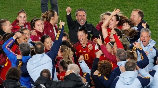 Niềm vui vào chung kết World Cup nữ 2023 của thành viên đội tuyển Tây Ban Nha. Nguồn: Reuters