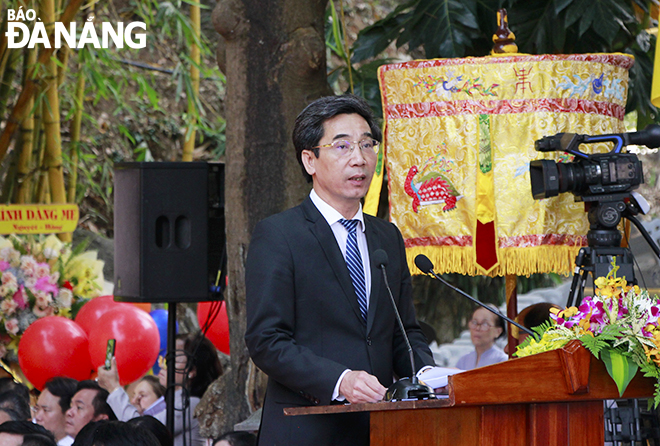 Da Nang People's Committee Vice Chairman Tran Chi Cuong speaking at the event
