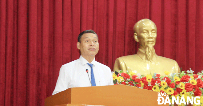 Phó Chủ tịch Thường trực UBND thành phố Hồ Kỳ Minh phát biểu tại lễ phát động. Ảnh: TRỌNG HÙNG